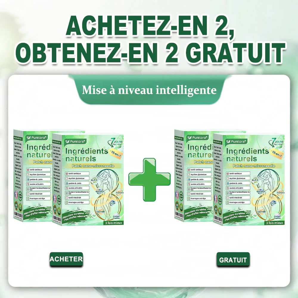 💖 𝑷𝒉𝒂𝒓𝒎𝒂𝒄𝒊𝒆 𝑶𝒇𝒇𝒊𝒄𝒊𝒆𝒍𝒍𝒆 💖 | Purelora® Patch Nano Microneedle 10-en-1 aux ingrédients naturels ✅ Aide à gérer le poids, soutient cœur, glycémie, intestin & articulations, raffermit la peau et booste l’énergie. - Image 25