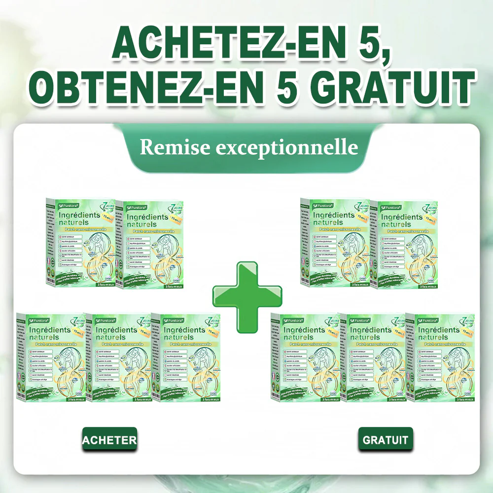 💖 𝑷𝒉𝒂𝒓𝒎𝒂𝒄𝒊𝒆 𝑶𝒇𝒇𝒊𝒄𝒊𝒆𝒍𝒍𝒆 💖 | Purelora® Patch Nano Microneedle 10-en-1 aux ingrédients naturels ✅ Aide à gérer le poids, soutient cœur, glycémie, intestin & articulations, raffermit la peau et booste l’énergie. - Image 27