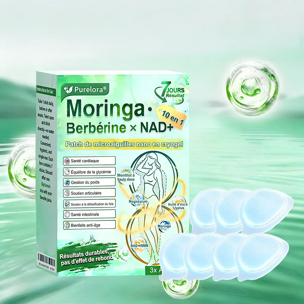 💖𝑷𝒉𝒂𝒓𝒎𝒂𝒄𝒊𝒆 𝑶𝒇𝒇𝒊𝒄𝒊𝒆𝒍𝒍𝒆💖 | Purelora® Moringa · Berbérine Patch 10-en-1 aux Nano-Micro-Aiguilles et Cryo-Gel ✅ Soutien Cryo-Métabolique : Cristallise les graisses, raffermit la peau et élimine l'œdème instantanément.