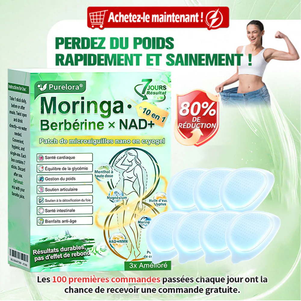 💖𝑷𝒉𝒂𝒓𝒎𝒂𝒄𝒊𝒆 𝑶𝒇𝒇𝒊𝒄𝒊𝒆𝒍𝒍𝒆💖 |  Purelora® Moringa · Berbérine Patch 10-en-1 aux Nano-Micro-Aiguilles et Cryo-Gel ✅𝐏𝐨𝐮𝐫 𝐥’𝐨𝐛é𝐬𝐢𝐭é, 🅟🅔🅐🅤 🅡🅔🅛â🅒🅗é🅔,𝐝𝐢𝐚𝐛è𝐭𝐞, 𝐚𝐩𝐧é𝐞 𝐝𝐮 𝐬𝐨𝐦𝐦𝐞𝐢𝐥, 𝐩𝐫𝐨𝐛𝐥è𝐦𝐞𝐬 𝐚𝐫𝐭𝐢𝐜𝐮𝐥𝐚𝐢𝐫𝐞𝐬, 𝐞𝐭 𝐛𝐢𝐞𝐧 𝐩𝐥𝐮𝐬