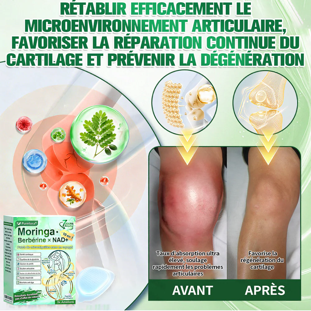 💖𝑷𝒉𝒂𝒓𝒎𝒂𝒄𝒊𝒆 𝑶𝒇𝒇𝒊𝒄𝒊𝒆𝒍𝒍𝒆💖 |  Purelora® Moringa · Berbérine Patch 10-en-1 aux Nano-Micro-Aiguilles et Cryo-Gel ✅𝐏𝐨𝐮𝐫 𝐥’𝐨𝐛é𝐬𝐢𝐭é, 🅟🅔🅐🅤 🅡🅔🅛â🅒🅗é🅔,𝐝𝐢𝐚𝐛è𝐭𝐞, 𝐚𝐩𝐧é𝐞 𝐝𝐮 𝐬𝐨𝐦𝐦𝐞𝐢𝐥, 𝐩𝐫𝐨𝐛𝐥è𝐦𝐞𝐬 𝐚𝐫𝐭𝐢𝐜𝐮𝐥𝐚𝐢𝐫𝐞𝐬, 𝐞𝐭 𝐛𝐢𝐞𝐧 𝐩𝐥𝐮𝐬 - Image 10