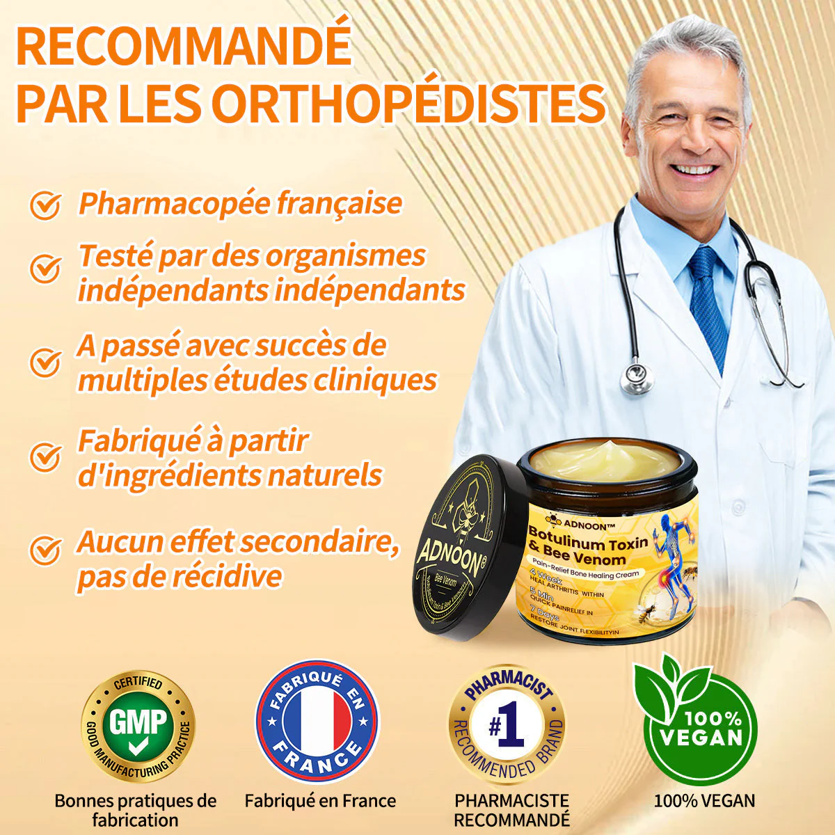 Purelora® Venin d'abeille Crème cicatrisante osseuse Pain-Relief 🐝🐝(Spécialement conçu pour les personnes âgées ) - Image 10